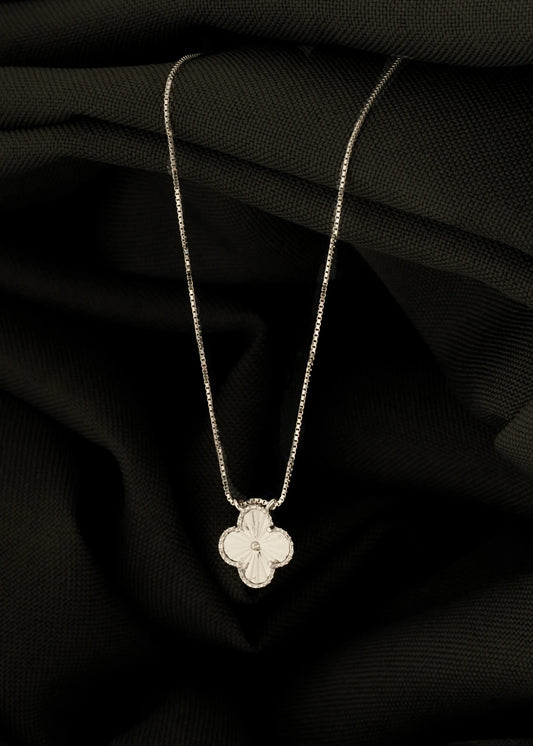 Gargantilla Clover 1.3cm 45cms + ext Plata ley 925