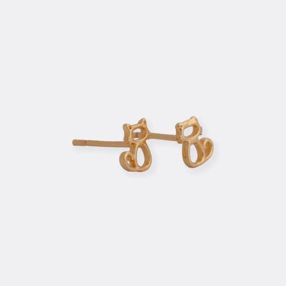 Arete Cat Mini Oro laminado