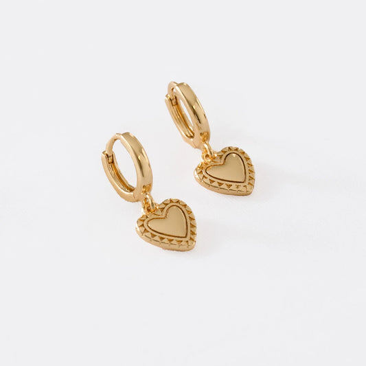 Arete Candonga Heart Oro laminado