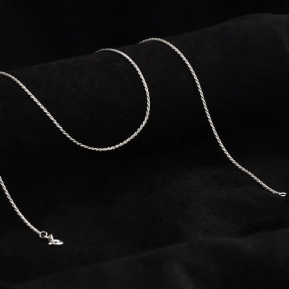 Cadena Lazo 1mm 45cms Plata ley 925