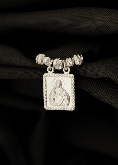 Dije Escapulario- Sagrado Corazon 1.4cm Plata ley 925