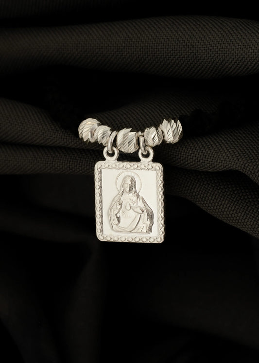 Dije Escapulario- Sagrado Corazon 1.4cm Plata ley 925
