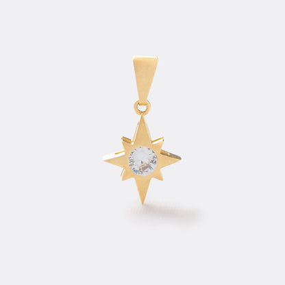Dije Estrella circonia Oro laminado
