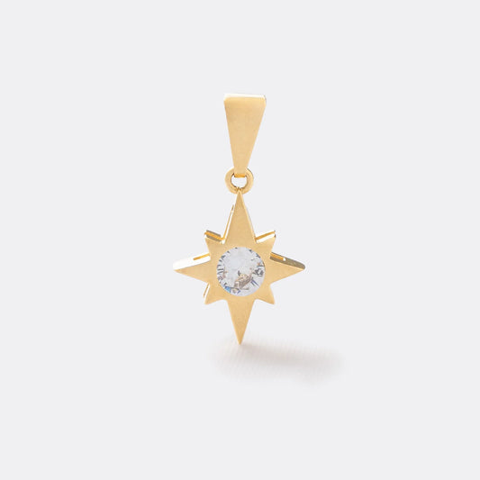 Dije Estrella circonia Oro laminado