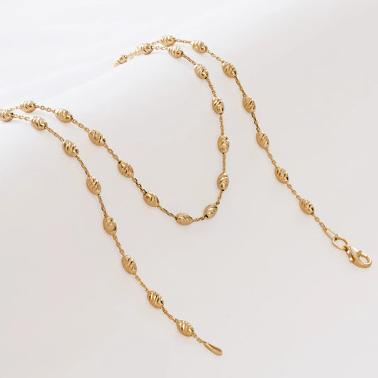 Cadena Militar Ovalada Italy IT 65cms Oro laminado