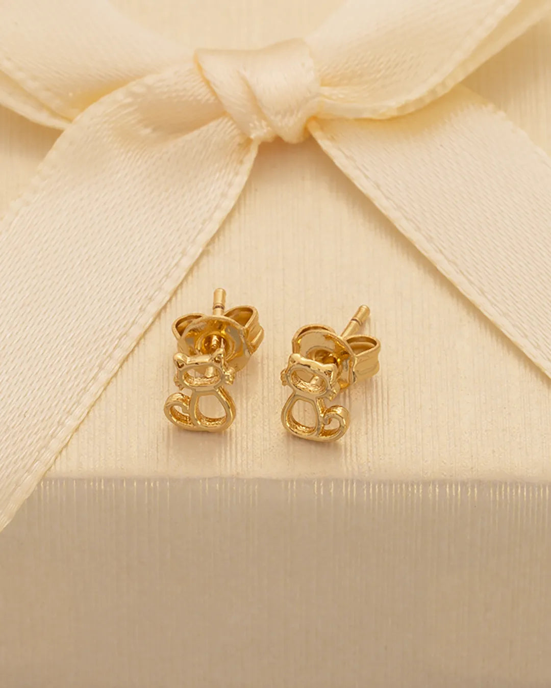Arete Cat Mini Oro laminado