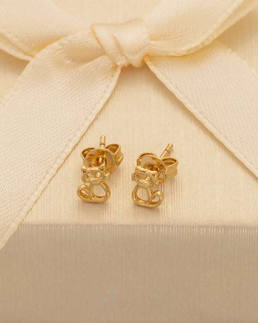 Arete Cat Mini Oro laminado