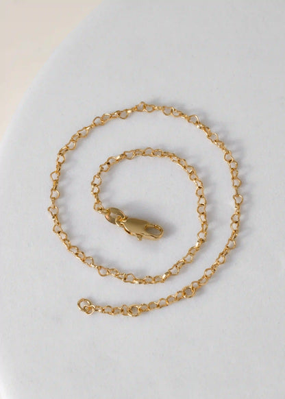 Tobillera Coeur Oro laminado