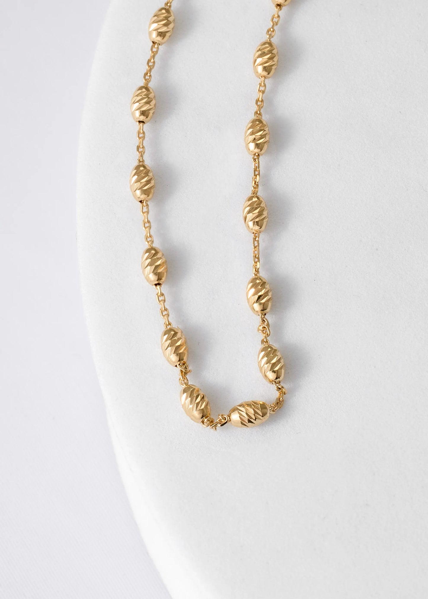 Cadena Militar Ovalada Italy IT 65cms Oro laminado