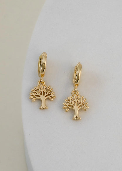 Arete Candonga Arbol de la Vida Oro laminado