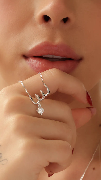 Gargantilla Wave Crystal 40cms + ext Plata ley 925