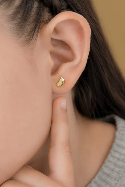 Arete Baby Feet Oro laminado